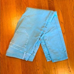 Joe’s straight ankle jeans in light turquoise
